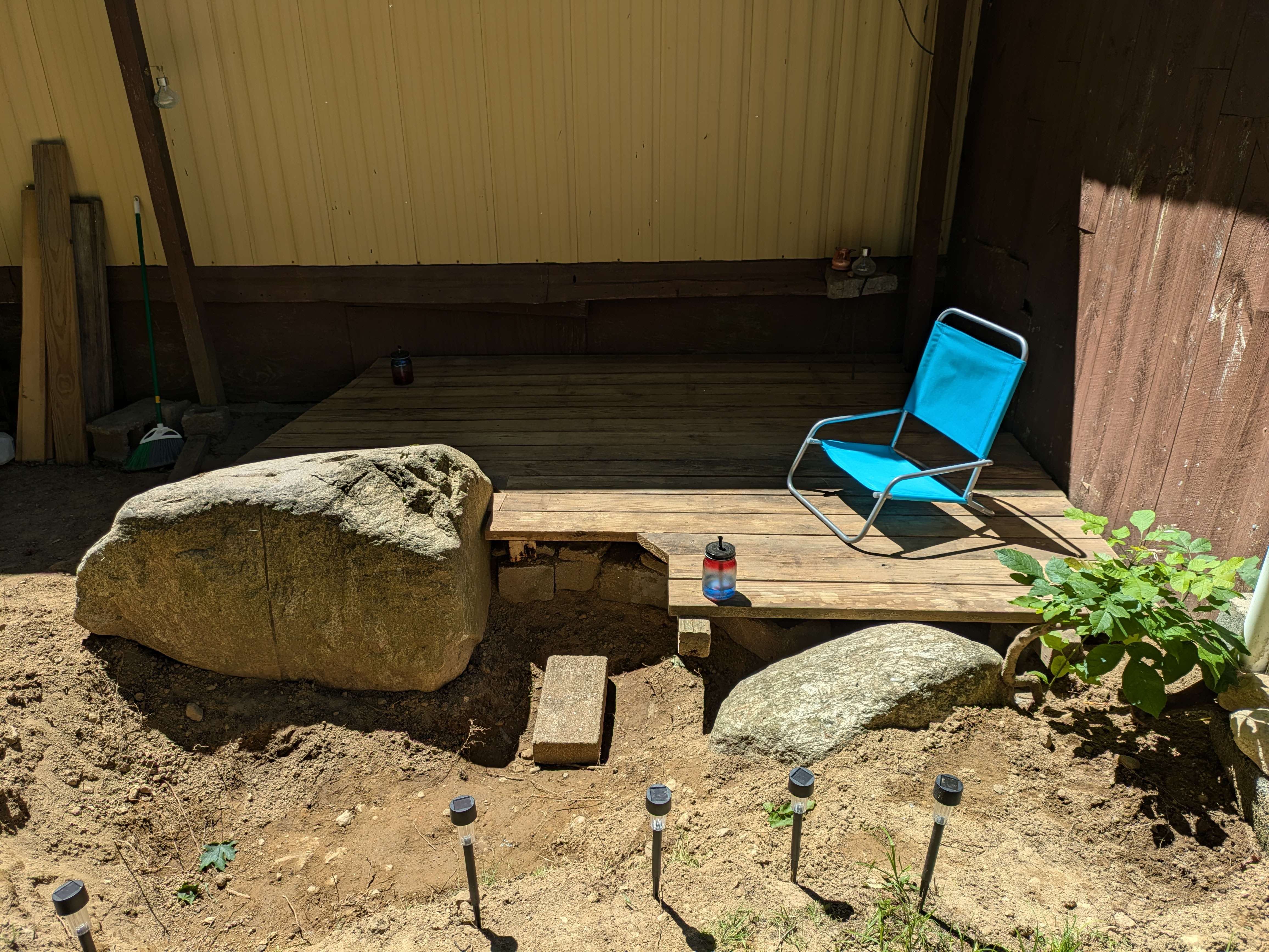 The water garden taking shape during excavation