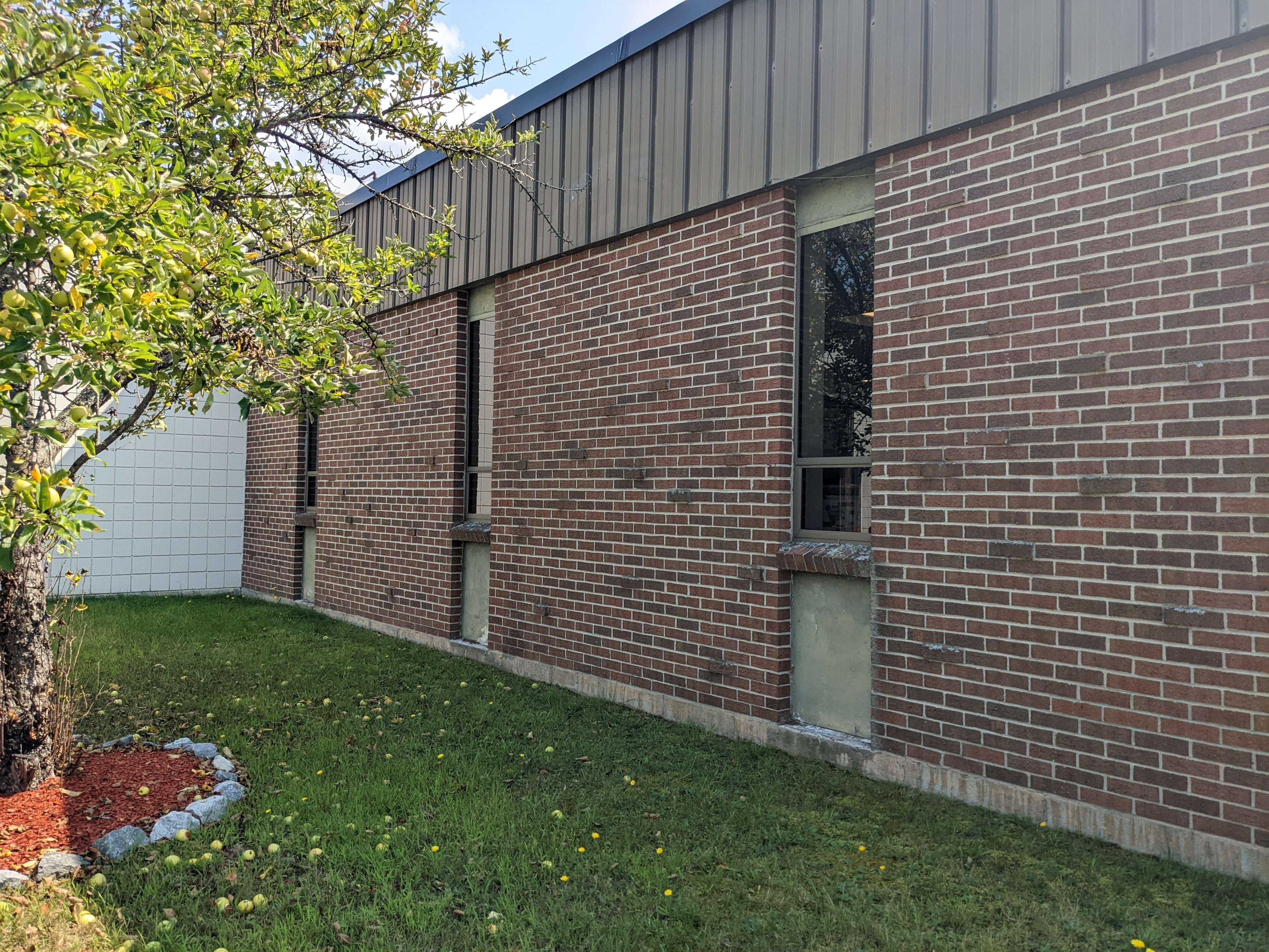 Local business exterior before the window surround was repainted